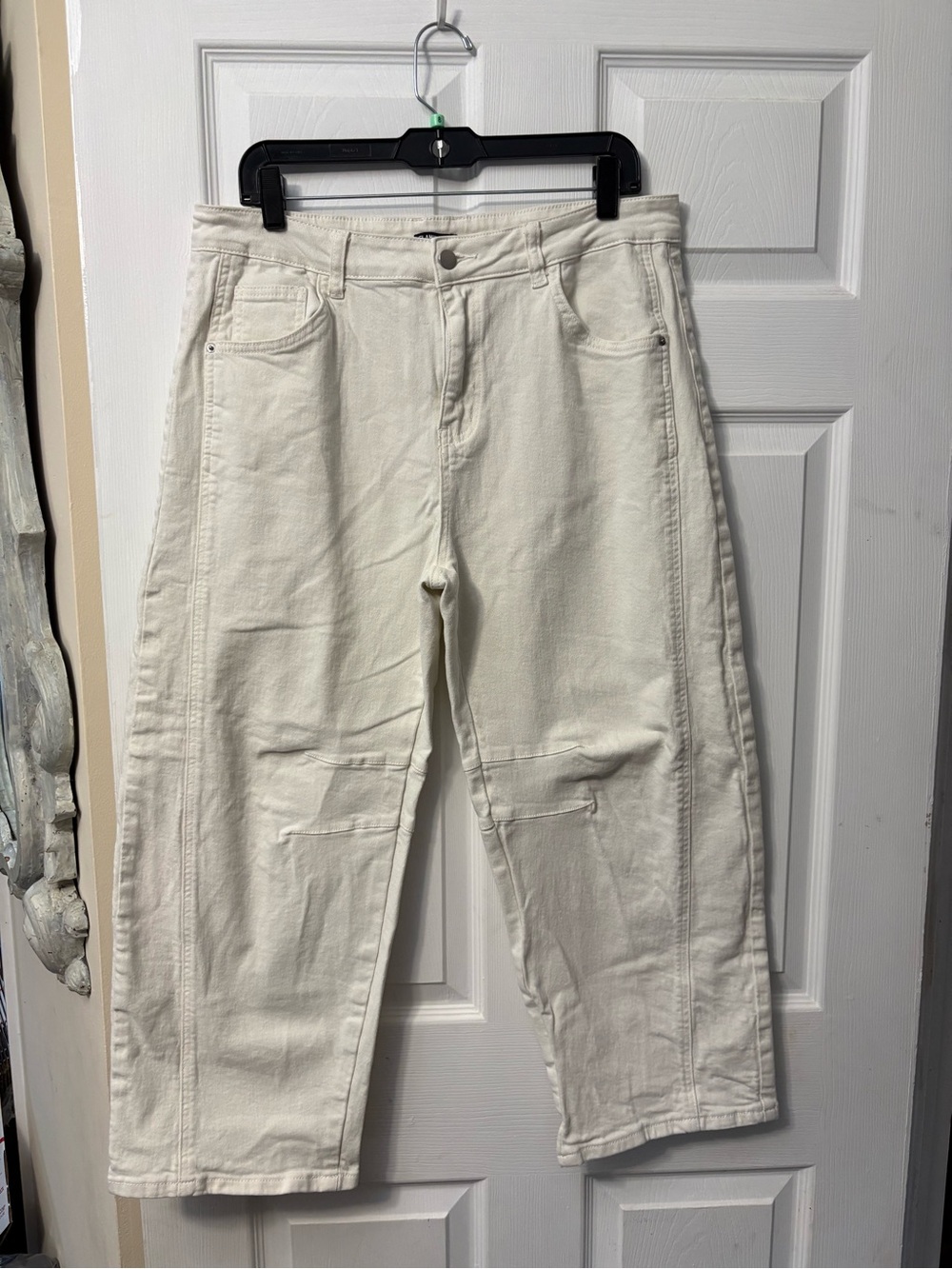 Women's Wide Leg Flare Jeans in Off-White